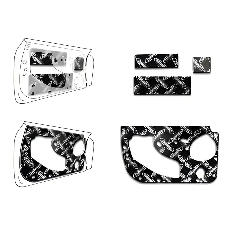 Skull-themed XFO F14 D Dynamat door kit for 2021+ Ford F-150