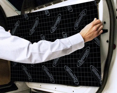 Dynamat sound dampening sheet for Ford Mustang door kit in XFO M5 D model
