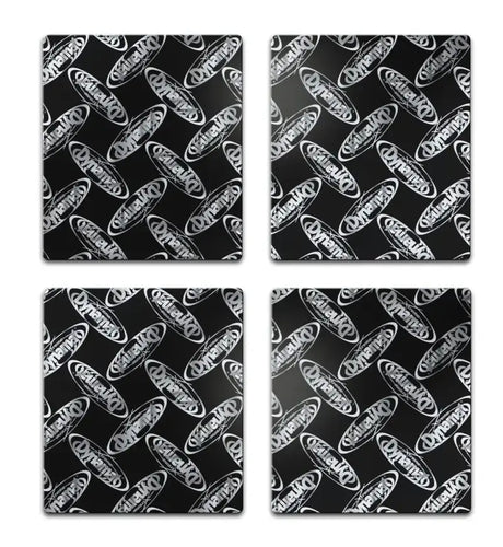 Black coasters with oval logo pattern for Ford Mustang roof kit, ideal dynamat roof kit accessory