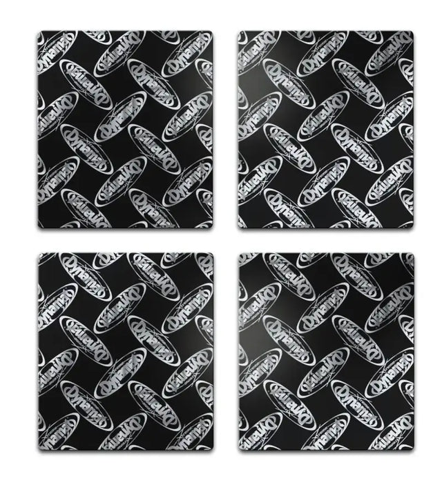 Black coasters with oval logo pattern for Ford Mustang roof kit, ideal dynamat roof kit accessory