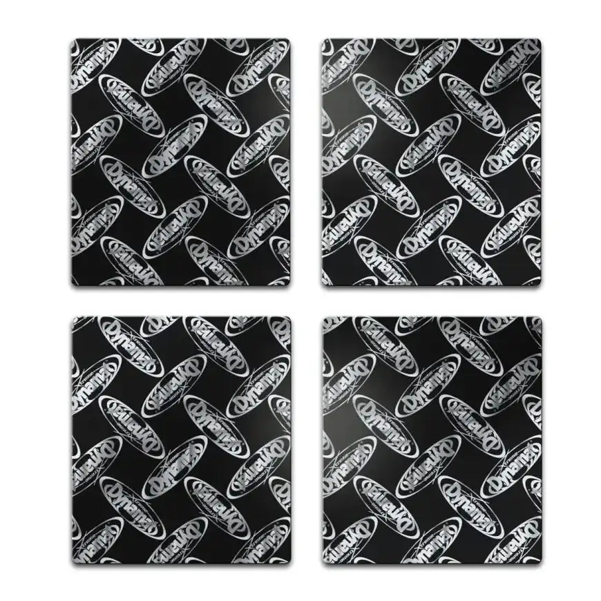 Black coasters with oval logo pattern for Ford Mustang roof kit, ideal dynamat roof kit accessory