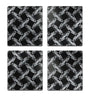 Black coasters with oval logo pattern for Ford Mustang roof kit, ideal dynamat roof kit accessory