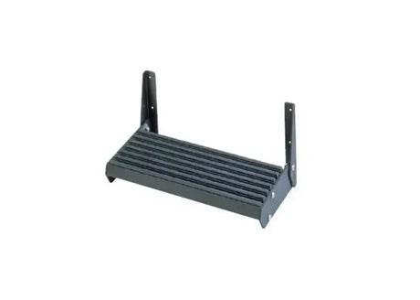 Black metal step with mounting brackets for XGM F3 T Dynamat 82-92 Cama Trunk Floor, ideal for sound and thermal insulation