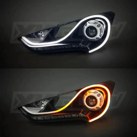 XK Glow 36inch - 2pc Sequential Switchback LED Strip Kit DRL Turnsignal for Headlights - Lights