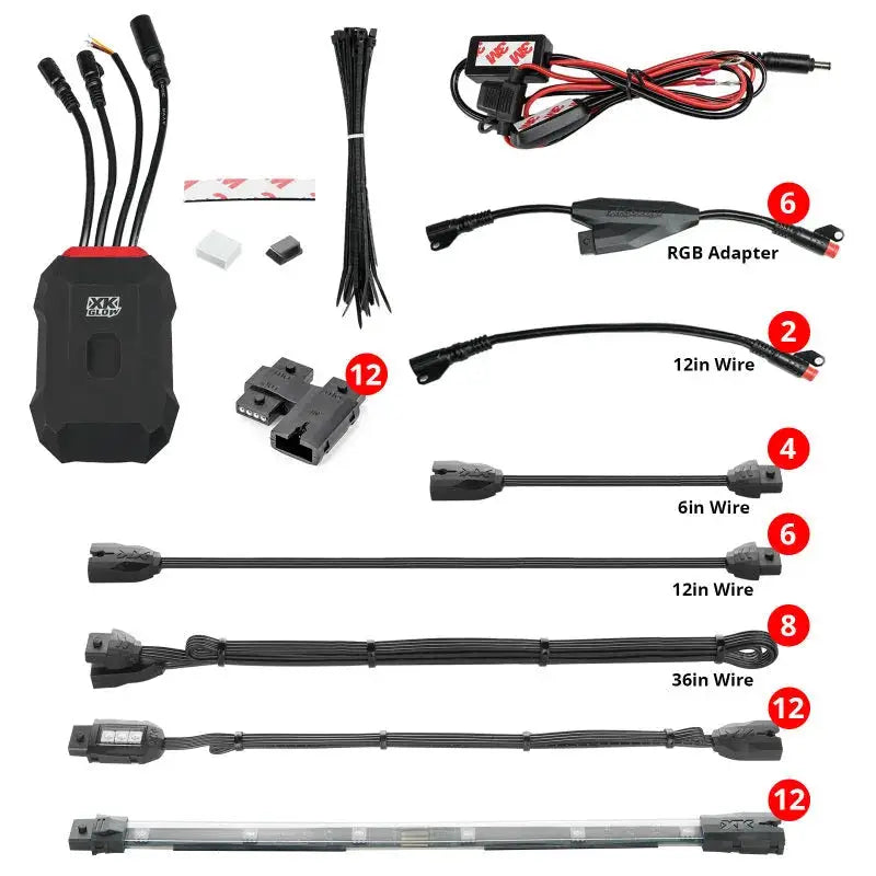 XK Glow Addressable LED Motorcycle Accent Light Kits Advanced XKalpha App Controlled - Lights