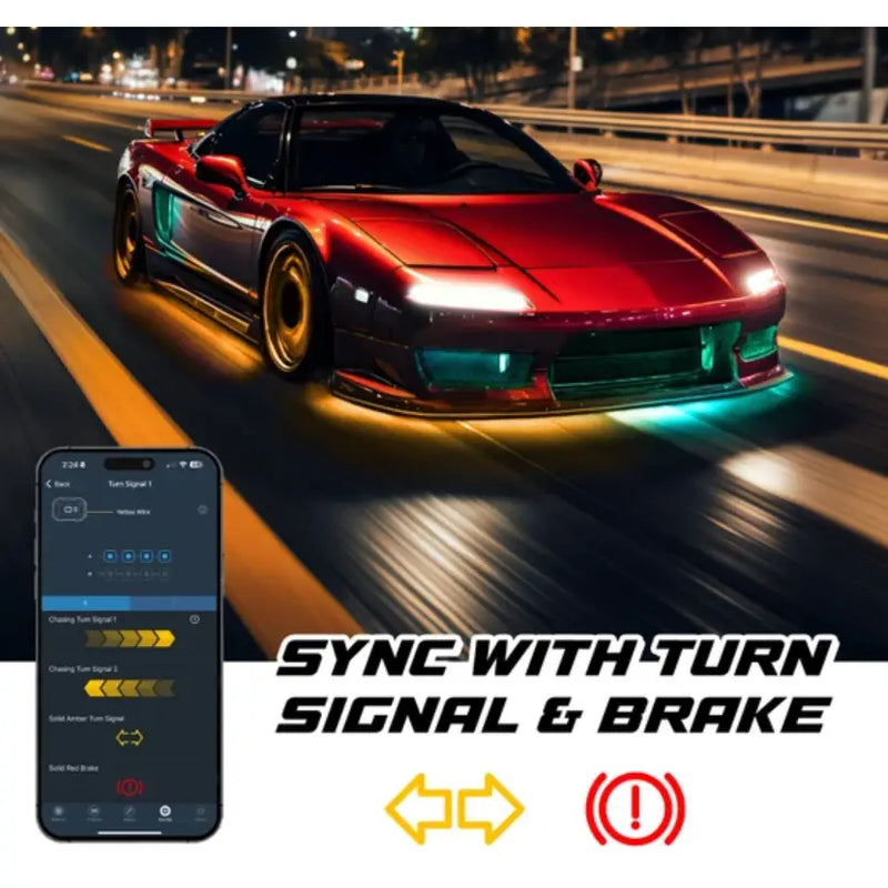 XK Glow Firmware Update Capability Underbody Light Kit MX-CAR-STA - Xkmax Rgbw 8PC Underglow