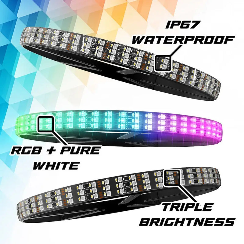 XK Glow Firmware Update Capability Wheel Light Ring MX-Wheel-Kitb - Xkmax 4X16.5IN Pro Rgbw