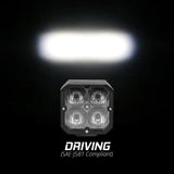 XK Glow Flush Mount XKchrome 20w LED Cube Light w/ RGB Accent Light Kit w/ Cntrlr- Driving Beam 2pc - XKGLOW