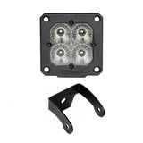 Black flush mount 20w LED cube light with RGB accent and U-bracket for XK Glow XKchrome