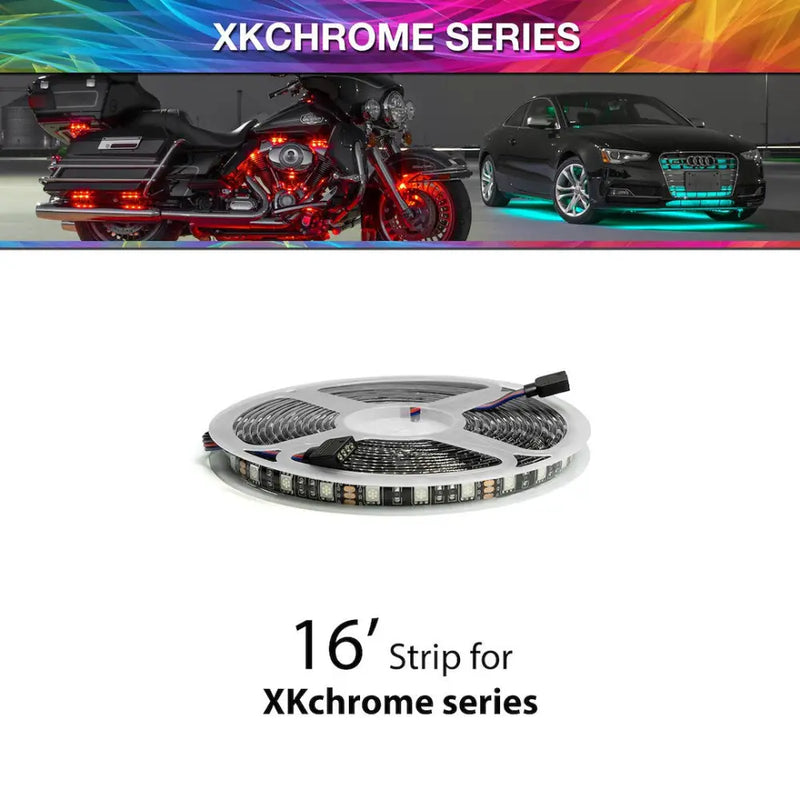 XK Glow Limited Lifetime Warranty Rope Light XK-4P-S-16FT - 16 Rgb Led Strip Roll
