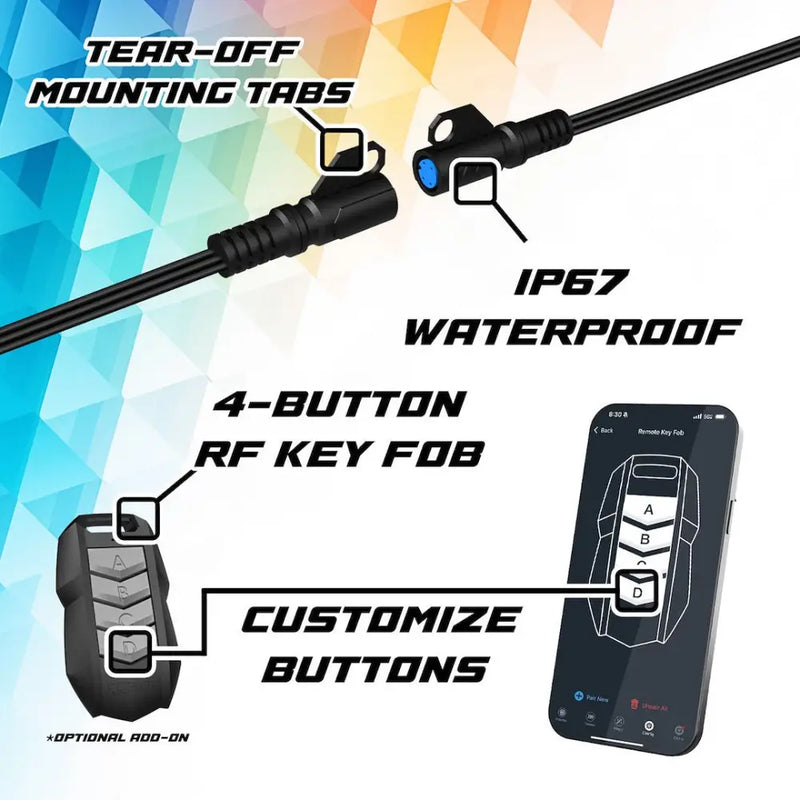 XK Glow MX-CAR-Ultra8 Underbody Light Kit