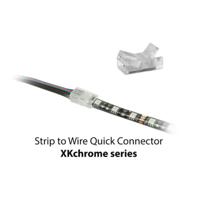 XK Glow Does Not Require Any Soldering Rope Light Connector XK-4P-CNT-SW - 4PIN Strip-Wire Xkchrome