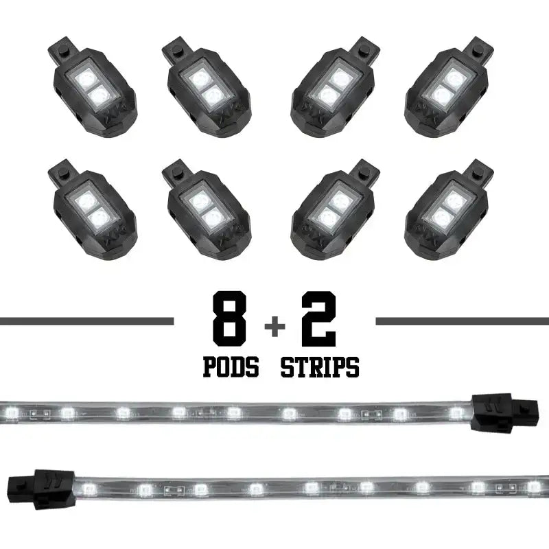 LED light kit for Xk Glow XK034001-W White Strip 10Pc, perfect for brightening any space