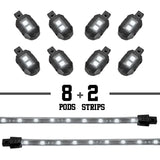 LED light kit for Xk Glow XK034001-W White Strip 10Pc, perfect for brightening any space
