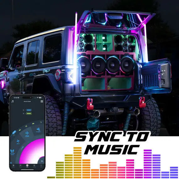 XK Glow Xkmax Whip RBHW Whip Kit Illumination MX-Whipb-ADV - Rgbw PC 48 IN