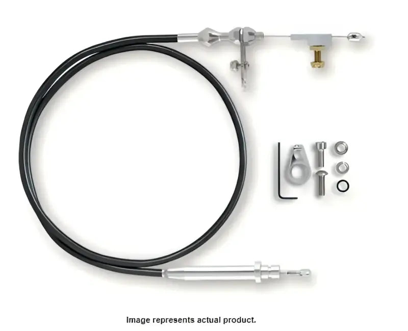 Throttle cable with hardware for XKD-20PGBLDU Lokar 48-inch universal black housing powergl
