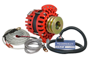 Red XT-SF-170-DV Balmar alternator with black silver components