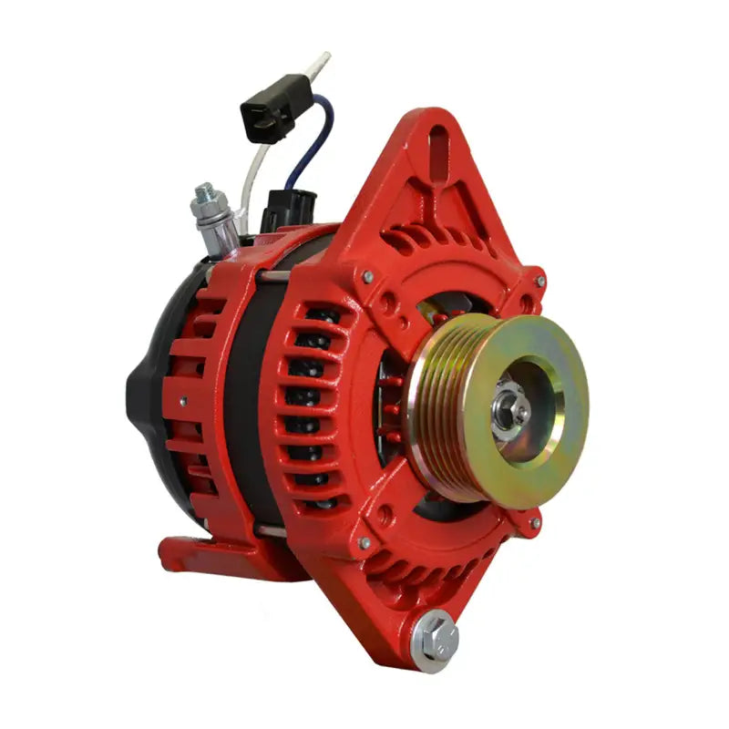 Red and black XT-SF-170-K6 Balmar alternator XT Ser 170A 12V with gold pulley