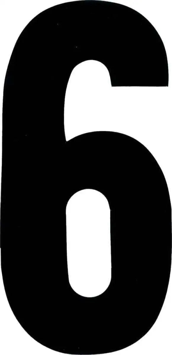 XT63B-6 #6 6" Black Extreme Digits 3/Pk