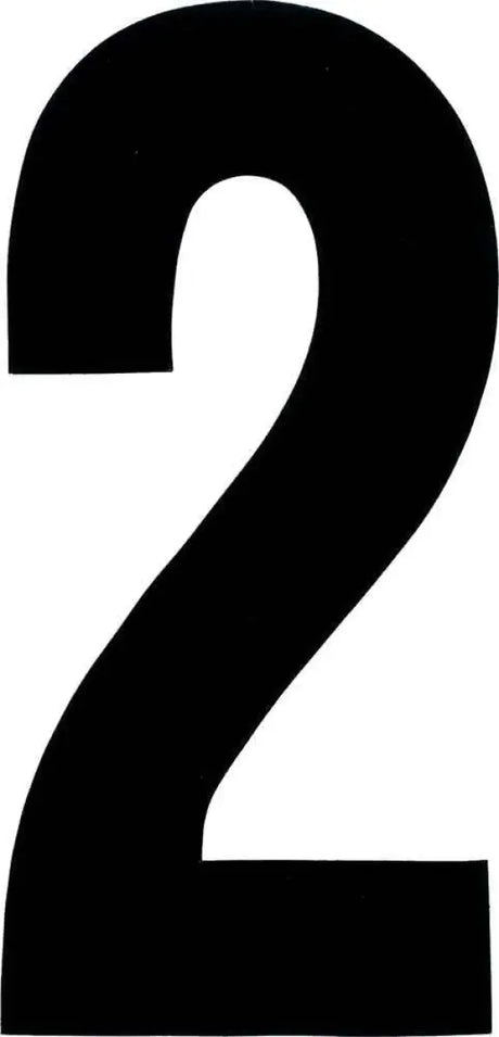 XT73B-2 #2 7" Black Extreme Digits 3/Pk