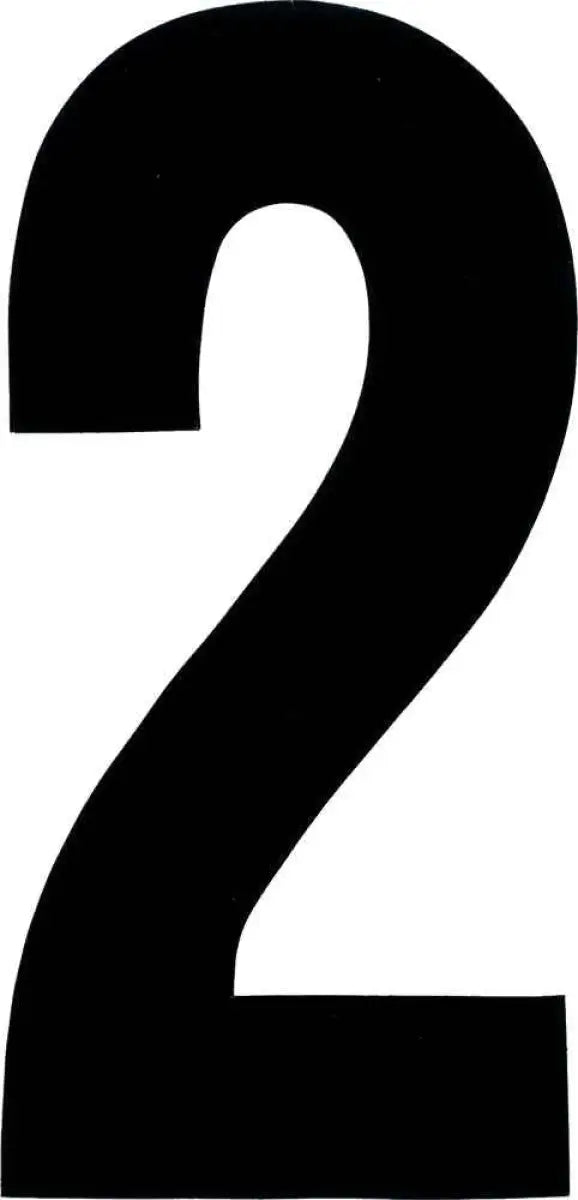 XT73B-2 #2 7" Black Extreme Digits 3/Pk