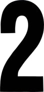 XT73B-2 #2 7" Black Extreme Digits 3/Pk
