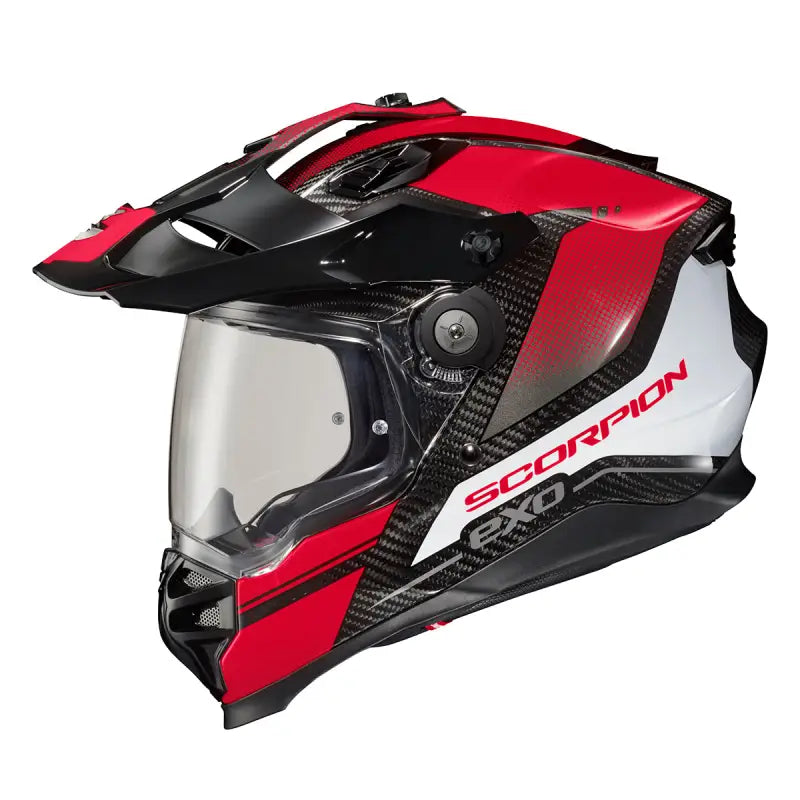 XT9-1076 Scorpion Exo Xt9000 Carbon Full-Face Helmet Trailhead Dark Red Xl - Helmets