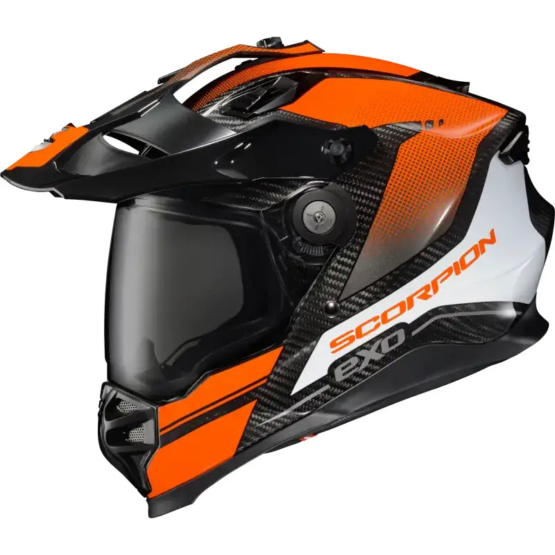 SCORPION EXO Xt9000 Carbon Full Face Helmet Trailhead Orange Lg for Powersports