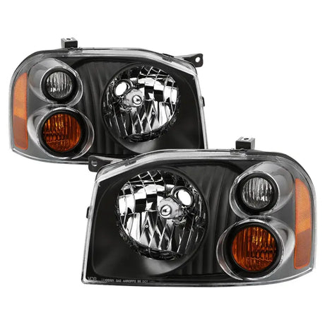 SPYDER xTune 01-04 Nissan Frontier OEM Headlights - Black (HD-JH-NF01-AM-BK)