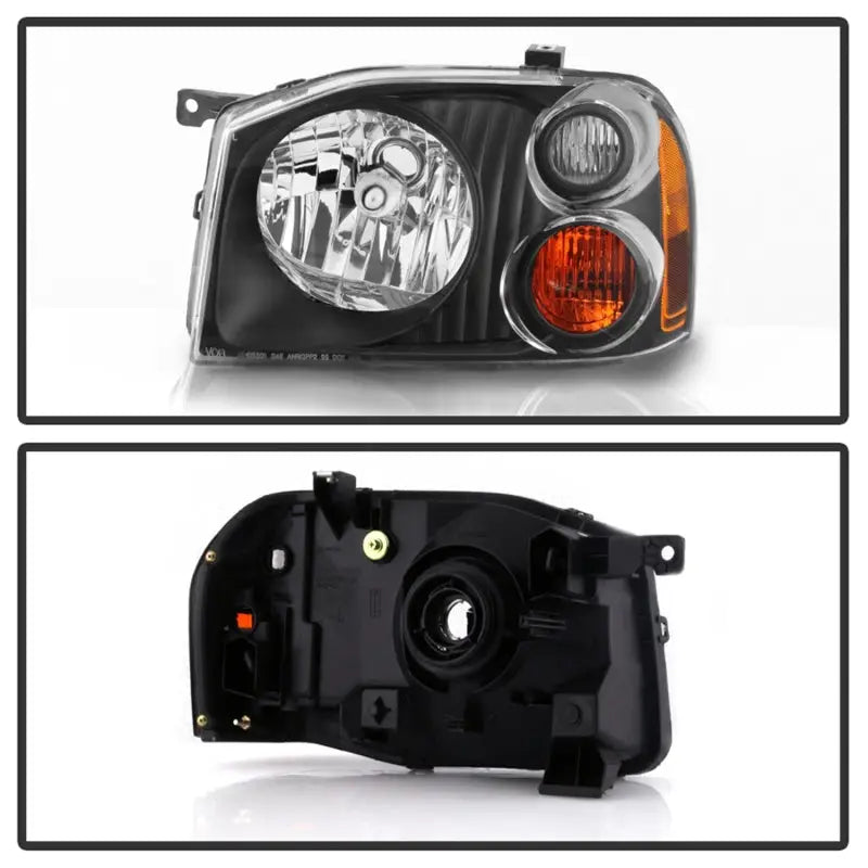 xTune 01-04 Nissan Frontier OEM Headlights - Black (HD-JH-NF01-AM-BK) 