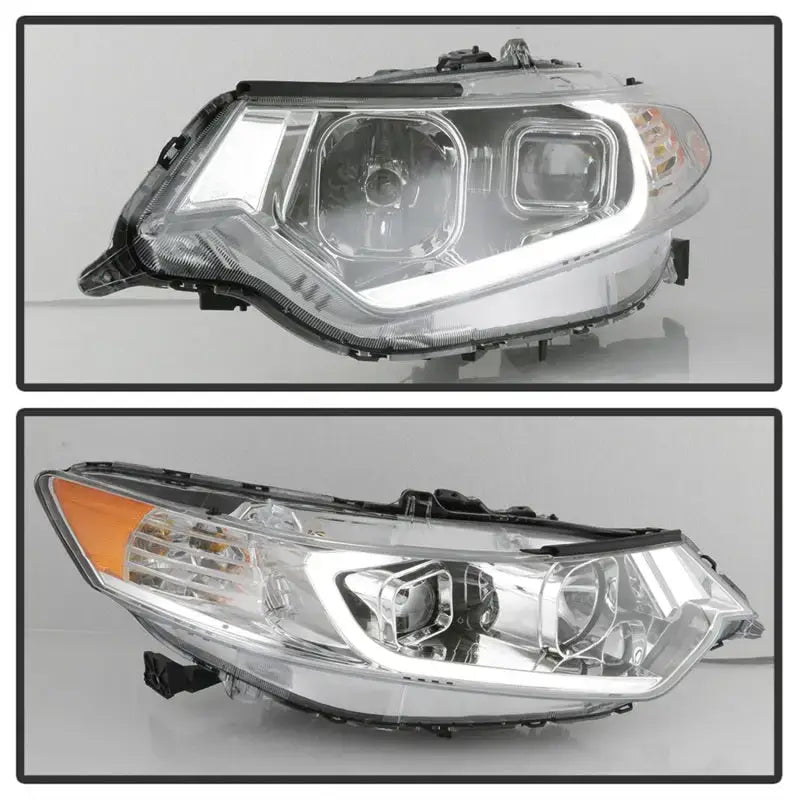 xTune 09-14 Acura TSX Projector Headlights - Light Bar DRL - Chrome (PRO-JH-ATSX09-LB-C) - 9042225