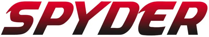 Red and black SPYDER logo on ford fusion halogen projector headlights for Ford Fusion