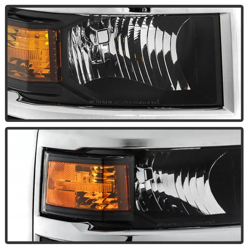 XTune 14-15 Chevy Silverado 1500 Black OEM Style Headlight Assembly with Trim