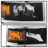 XTune 14-15 Chevy Silverado 1500 Black OEM Style Headlight Assembly with Trim