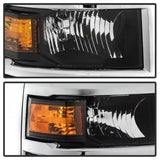 XTune 14-15 Chevy Silverado 1500 black headlight assembly with trim for OEM style look