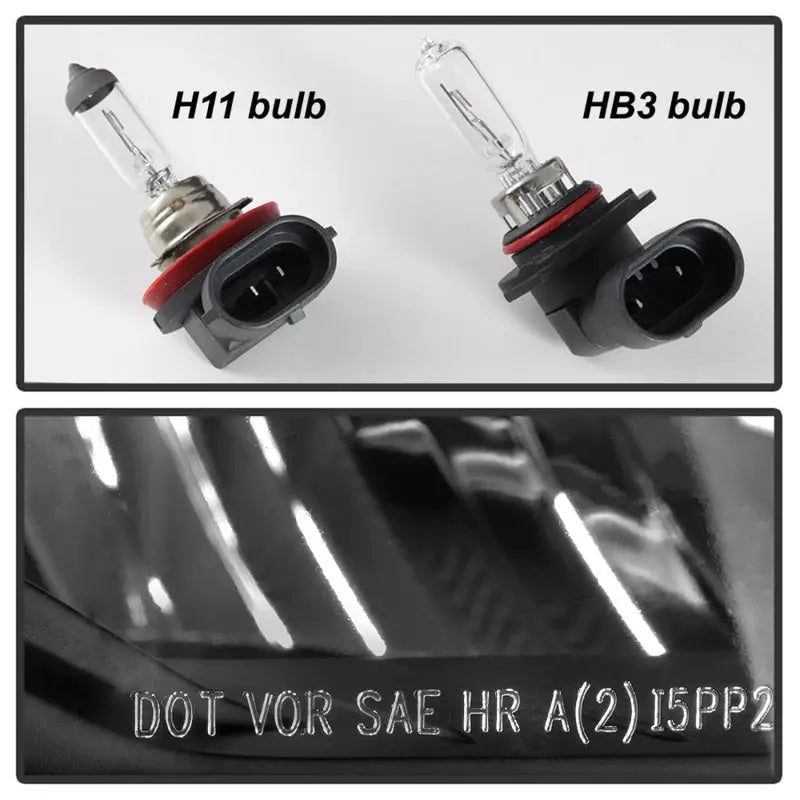 XTune 14-15 Chevy Silverado 1500 headlights with bulbs and lens in black trim