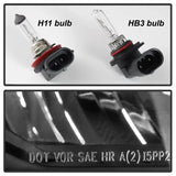 XTune 14-15 Chevy Silverado 1500 headlights with bulbs and lens in black trim