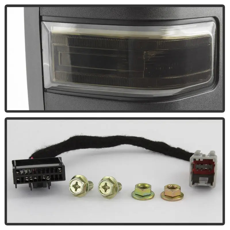 xTune 15-17 Ford F-150 Heated LED Telescoping Pwr Mirrors - Smk (Pair) (MIR-FF15015S-G4-PWH-SM-SET) 