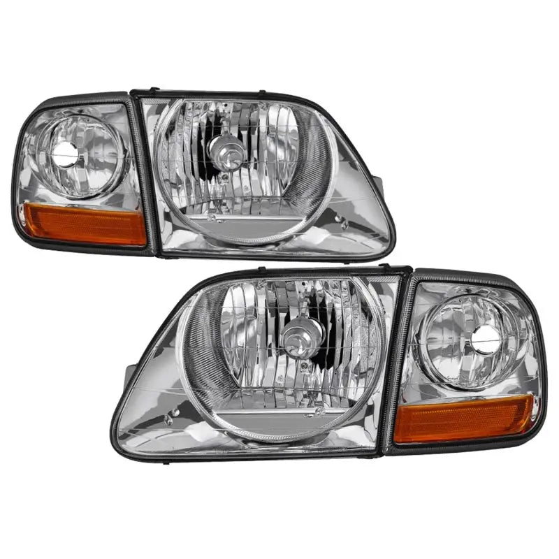 SPYDER xTune 97-03 Ford F-150 4pc OEM Style Headlights w/Corner - Chrome (HD-JH-FF15097-L-SET-C)