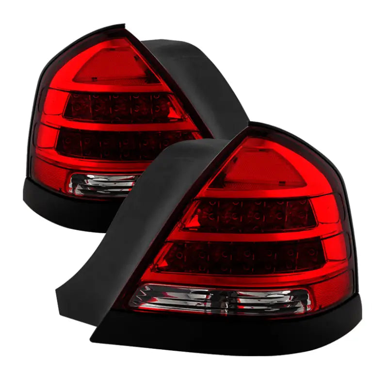 Xtune 98-11 Ford Crown Victoria LED Tail Lights -Red Clear ALT-JH-CVIC98-LED-PI-RC - 9032868