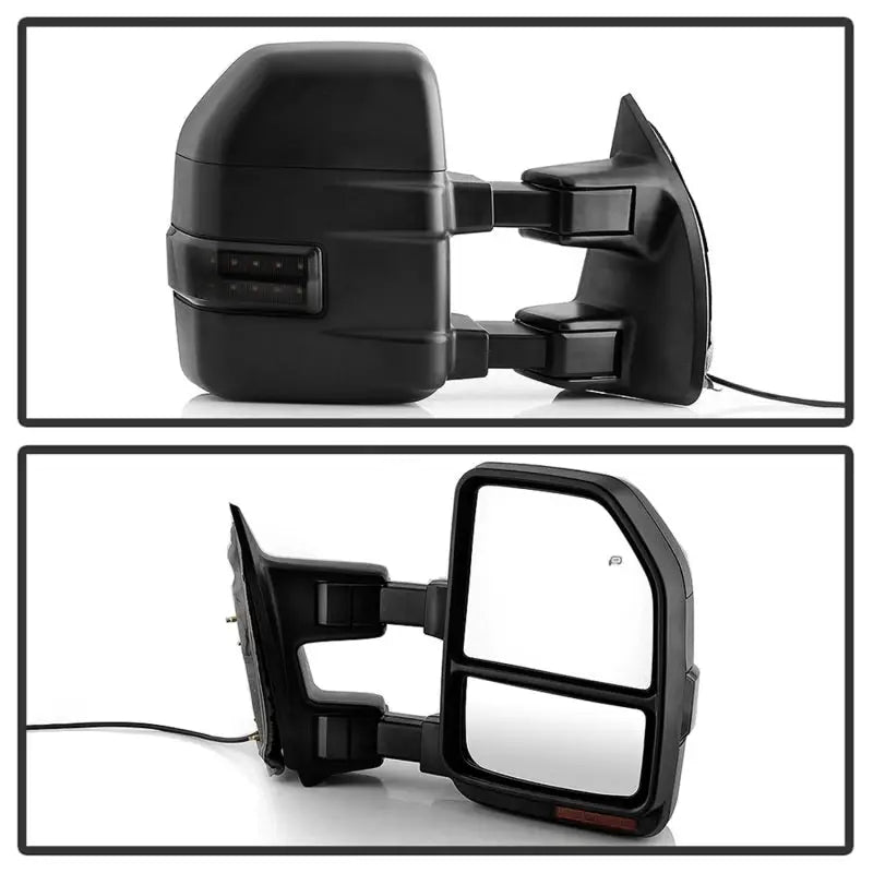 xTune 99-07 Ford SuperDuty Heated LED Telescoping Pwr Mirrors-Smk (Pair) (MIR-FDSD99S-G4-PW-RSM-SET) 