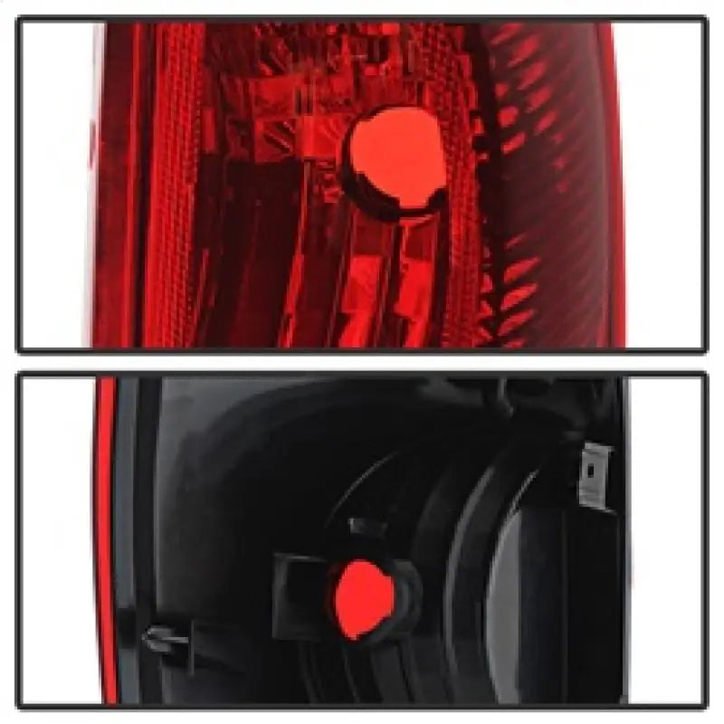 Red and black tail lights for Chevy Avalanche from Xtune Chevy Avalanche OEM right side