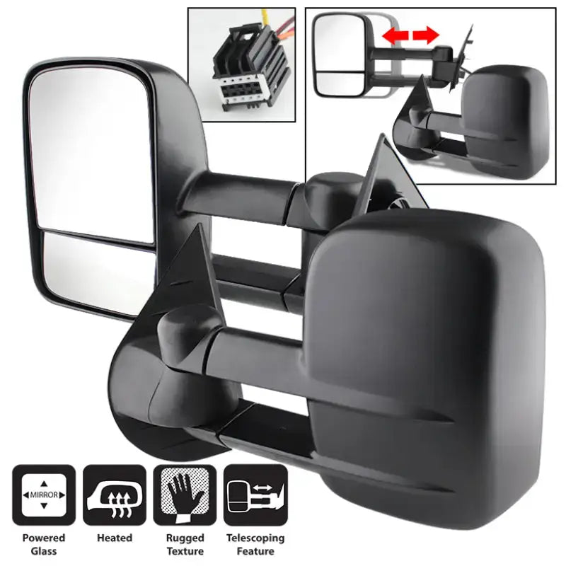 Xtune Chevy Silverado 07-12 L&R Manual Extendable Power Heated Adjust Mirror MIR-CSIL07-PW-SET - Truck & Automotive