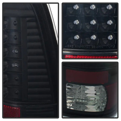 Xtune Ford F250/350/450/550 Super Duty 99-07 LED Tail Lights Black Smoke ALT-JH-FF15097-LED-BKSM - Truck & Automotive
