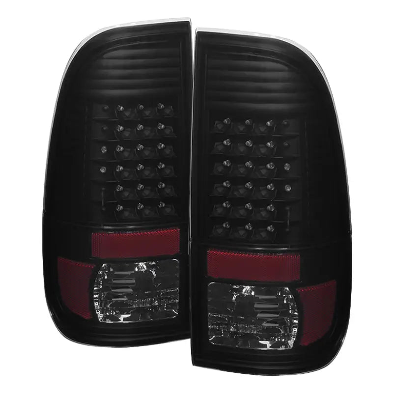Xtune Ford F250/350/450/550 Super Duty 99-07 LED Tail Lights Black Smoke ALT-JH-FF15097-LED-BKSM - Truck & Automotive