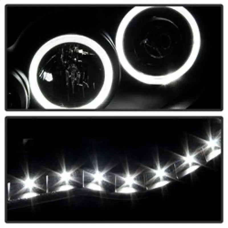 Xtune Toyota Tacoma 05-11 Halo Projector Headlights Black PRO-JH-TT05-LED-BK 