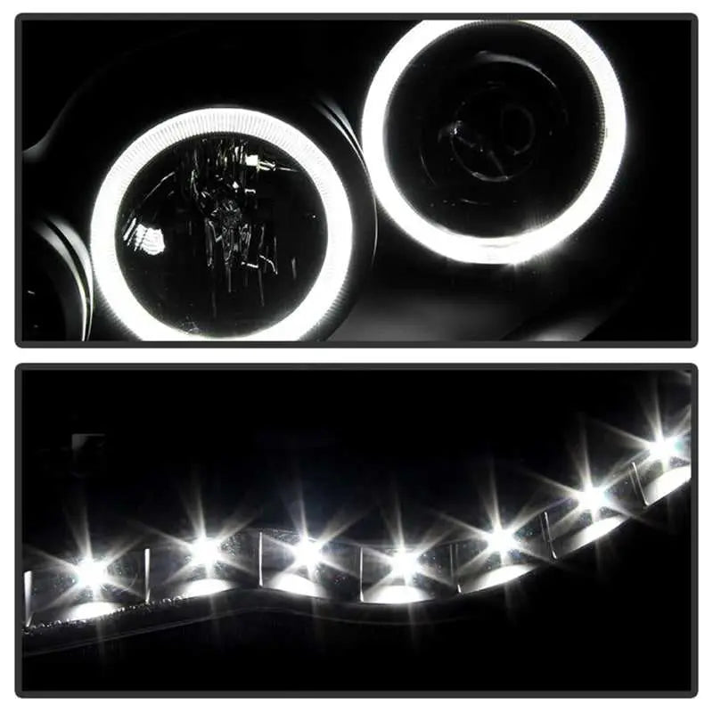 Xtune Toyota Tacoma 05-11 Halo Projector Headlights Black PRO-JH-TT05-LED-BK 