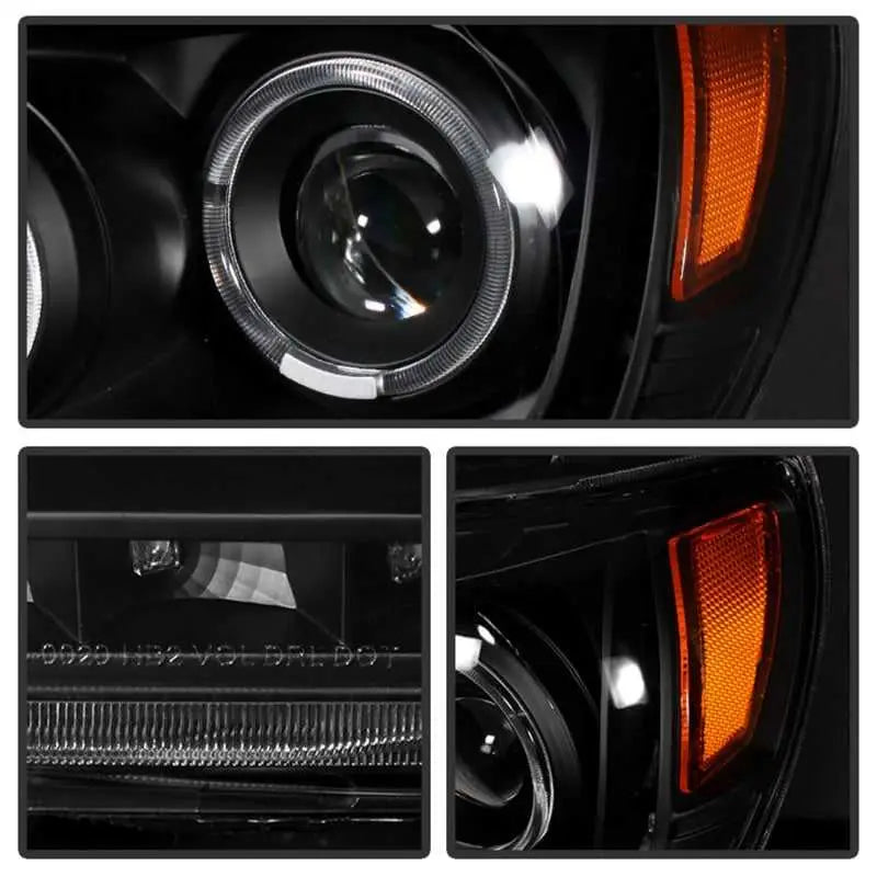 Xtune Toyota Tacoma 05-11 Halo Projector Headlights Black PRO-JH-TT05-LED-BK 