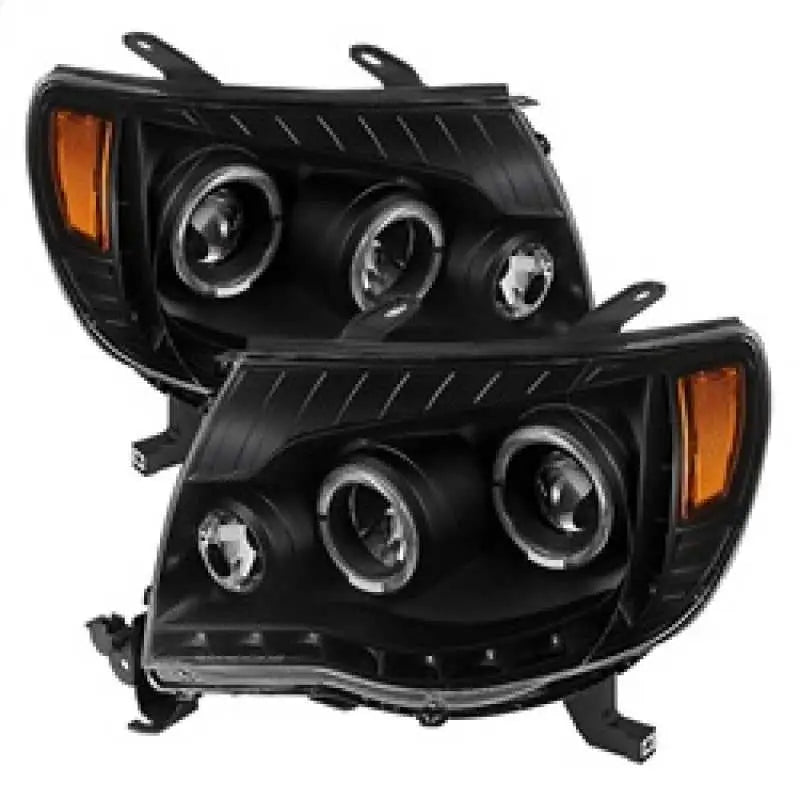 Xtune Toyota Tacoma 05-11 Halo Projector Headlights Black PRO-JH-TT05-LED-BK 
