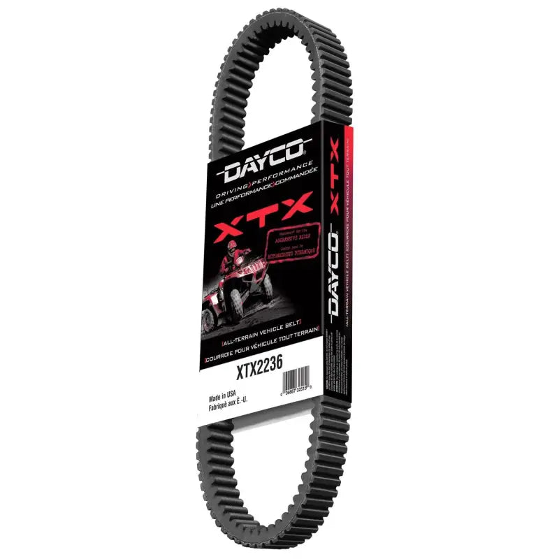 Dayco XTX ATV belt for all-terrain vehicles, durable XTX ATV belt for off-road rides